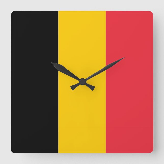 Horloge murale avec le drapeau de la Belgique (Recto)