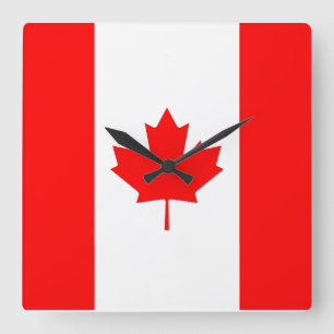 Horloge murale avec le drapeau du Canada