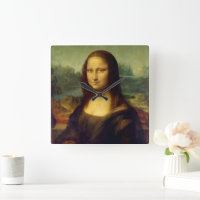 Horloge murale avec Mona Lisa de Da Vinci