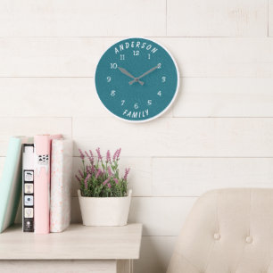 Horloge murale avec nom de famille