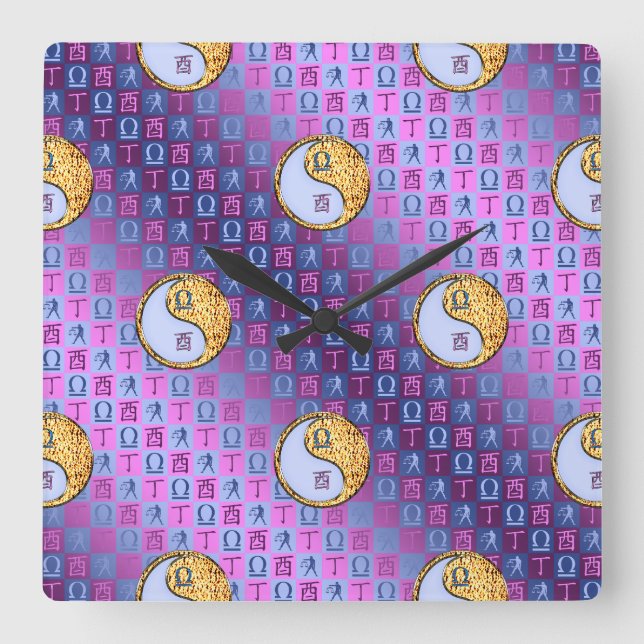 Horloge murale Balance & Coq de Feu (Recto)