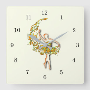 Horloge murale Ballerina - Feu Ballet Danseuse Fil