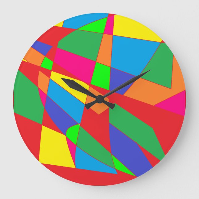 Horloge murale bariolée élégante colorée multi (Recto)