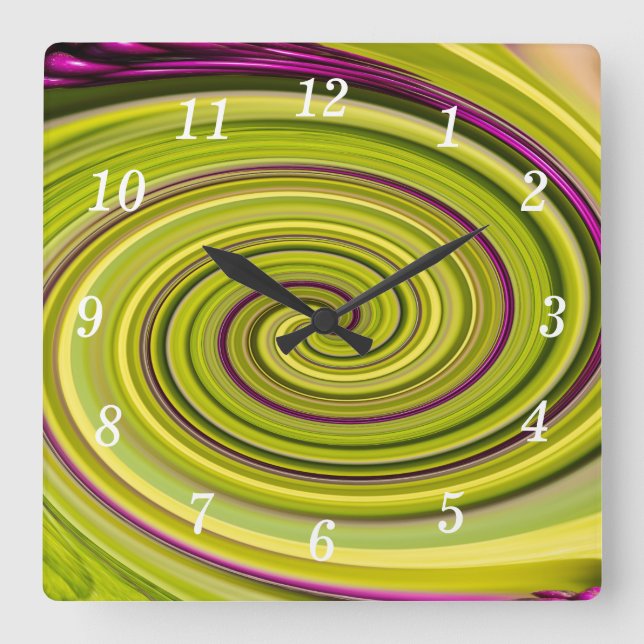 Horloge murale Beautyberry américain abstrait (Recto)