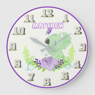 Horloge murale bébé dinosaure jurassique Stoneage
