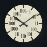 Horloge murale binaire<br><div class="desc">Est-ce que vous vivez et respirez la technologie, particulièrement IL ? Alors vous le devez aux racines du progrès moderne pour avoir cette horloge murale binaire nostalgique en tant que votre tombeau de temps-conservation quotidien. Il montre le temps sexagésimal traditionnel dans un format binaire.</div>