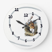 Horloge murale blanche de lapin