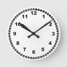 Horloge murale blanche et noire