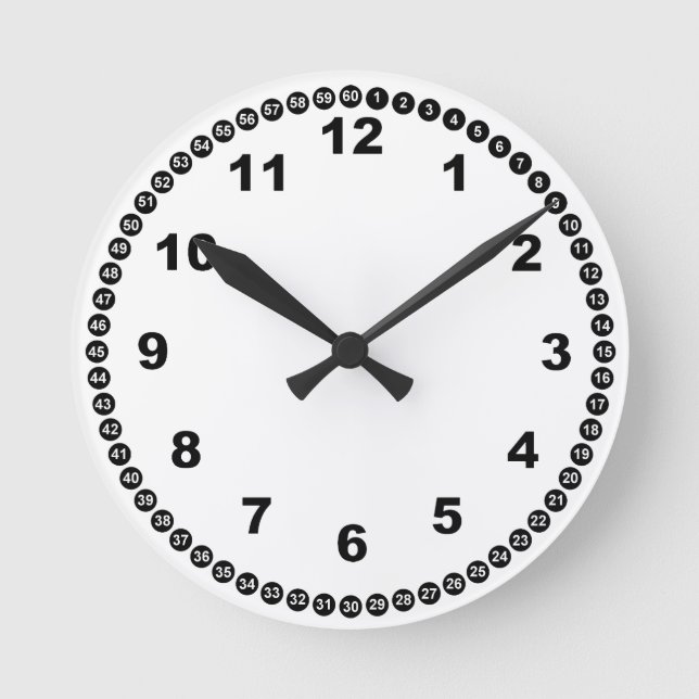 Horloge murale blanche et noire (Recto)