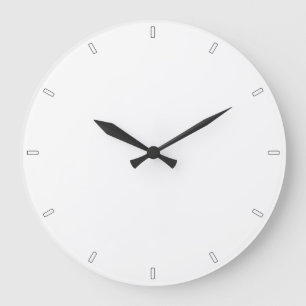 Horloge murale blanche simple minimaliste blanche