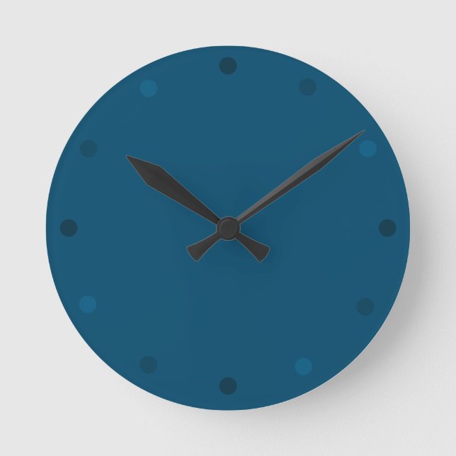 Horloge murale bleu azur moderne (Recto)