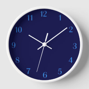 Horloge murale bleu marine