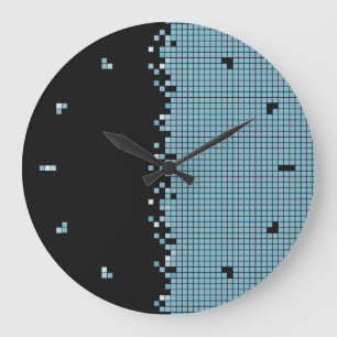 Horloge murale bleue de geek d'ordinateur de