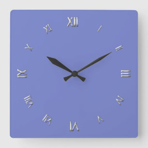 Horloge murale bleue de la boucle solide