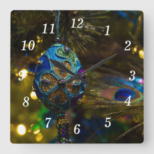 Horloge murale bleue victorienne