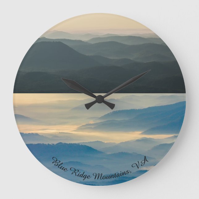 Horloge murale Blue Ridge Mountains Virginie (Recto)