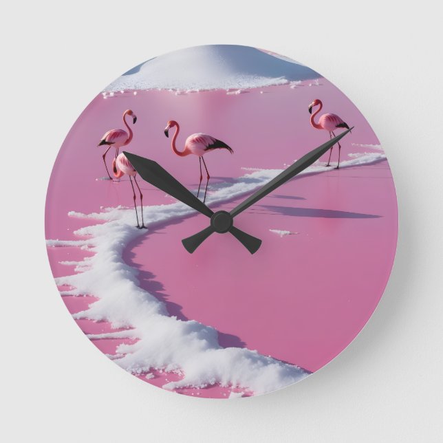 Horloge murale bonaire salants rose (Recto)