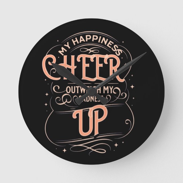 HORLOGE MURALE BONHEUR DECO D'INTÉRIEUR  (Recto)
