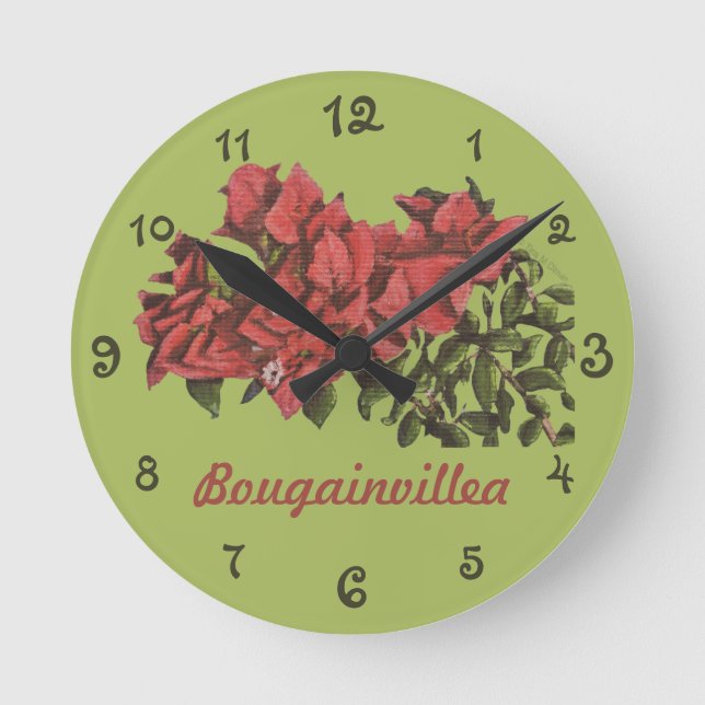 Horloge murale Bougainvillea (Recto)
