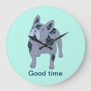 Horloge murale Bouledogue français