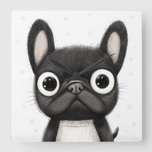 Horloge murale Bouledogue français mignon