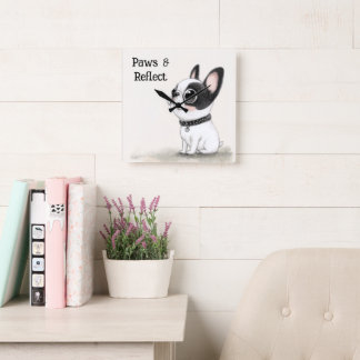 Horloge murale Bouledogue français Paws & Reflect