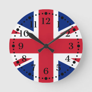 Horloge murale britannique d'Union Jack