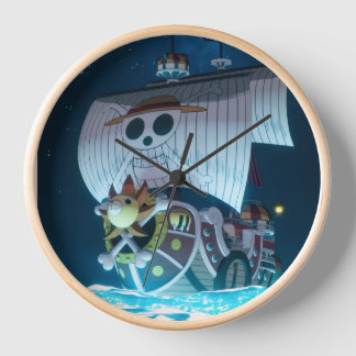 Horloge murale, cadre en bois naturel rond de 10"