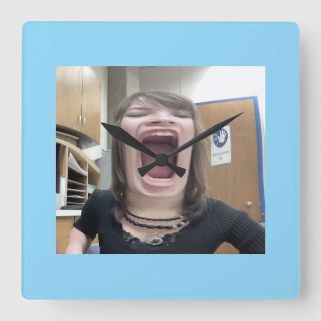 Horloge murale, Cadre en bois naturel rond de 10 p (Recto)