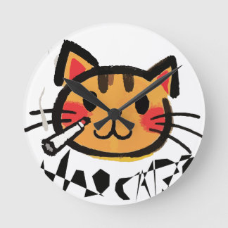 Horloge murale, Cadre en bois naturel rond de 10 p