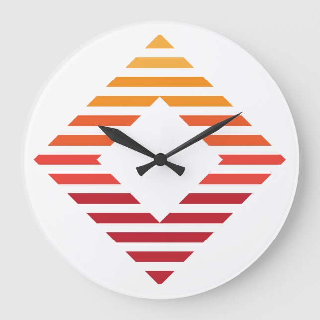 Horloge murale, Cadre en bois naturel rond de 10 p (Recto)