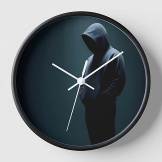 Horloge murale, Cadre en bois naturel rond de 10 p