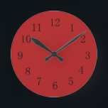 Horloge murale Carnelienne Rouge<br><div class="desc">L'horloge murale rouge couleur carnélienne pour votre cuisine est garantie d'ajouter une touche subtile de couleur rouge à n'importe quel mur,  que ce soit dans votre cuisine,  couture,  dortoir,  ou salle de loisirs,  ou même votre salon.</div>