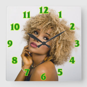Horloge murale Carré Coiffeur