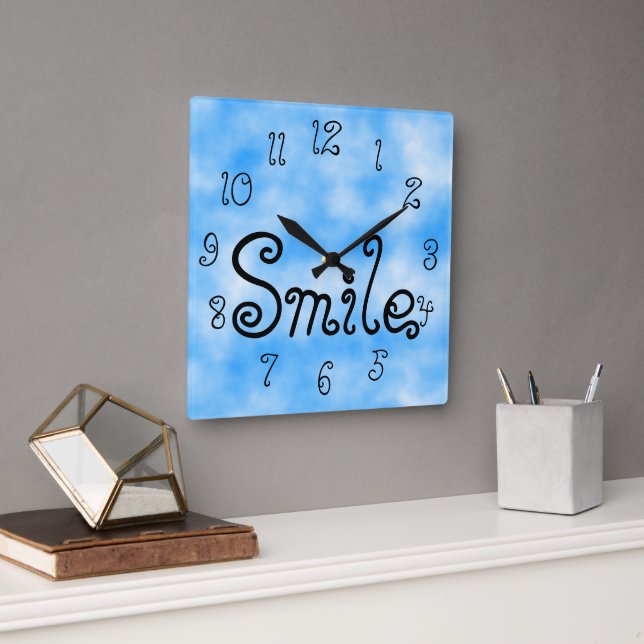 Horloge murale Carré du sourire (Bureau)