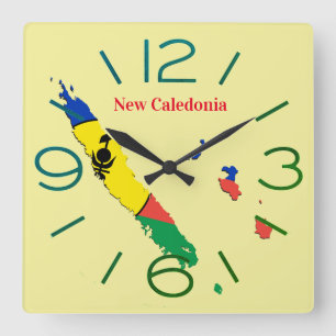 Horloge murale carré Nouvelle-Calédonie