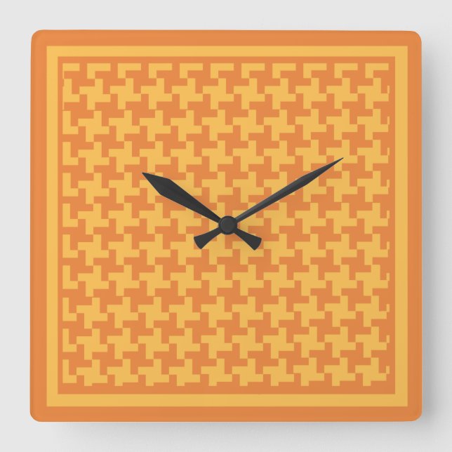 Horloge murale carrée, contrôle orange de (Recto)