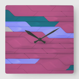 Horloge murale carrée Cyber Wall
