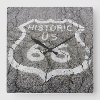 Horloge murale carrée de l'itinéraire 66