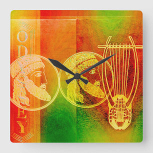 Horloge murale carrée d'odyssée