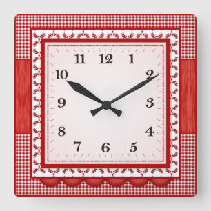 Horloge murale carrée en acrylique minimaliste mod