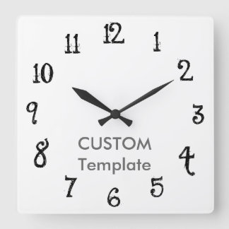 Horloge murale carrée grande personnalisée 10,75" 