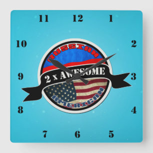 Horloge murale carrée impressionnante russe de