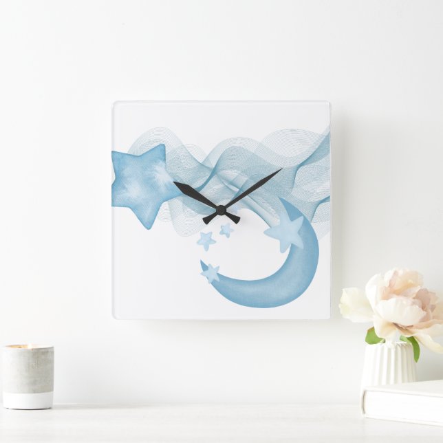 Horloge murale carrée moderne en acrylique pour un (Maison)
