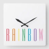 Horloge murale carrée RAINBOW