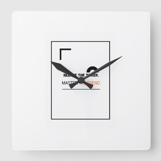 Horloge murale carrée Ticker silencieuse pour inve (Recto)
