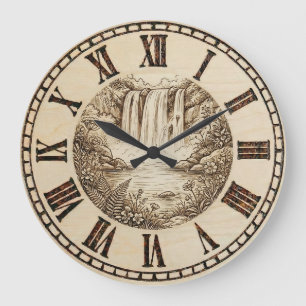 Horloge murale cascade