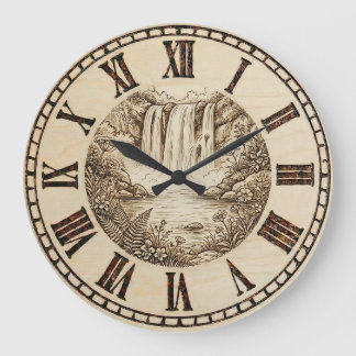 Horloge murale cascade