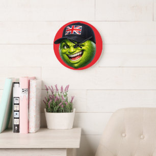 Horloge murale casquette Union Jack britannique