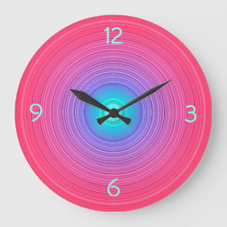 Horloge murale Cerise Rose avec Centre Aqua>